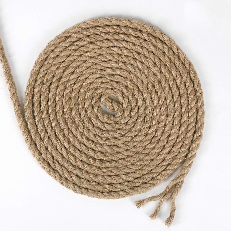 Tenn Well 8mm Jute Rope, 50 Feet Heavy Duty and Thick Twine Rope for Crafts, Gardening, Cat Scratching Post, Home Decor - Image 4